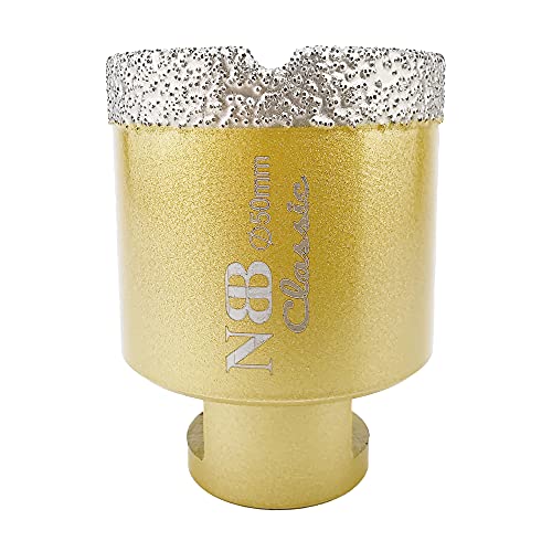 NBB vakuumgelötete Diamant lochsäge mit M14, Klassischer goldener Typ, zum Trocken- oder Nass bohren auf Porzellan, Keramik, Fliesen, Granit, Marmor, schnell, langlebig, für Winkelschleifer (1, 50mm) von NBB