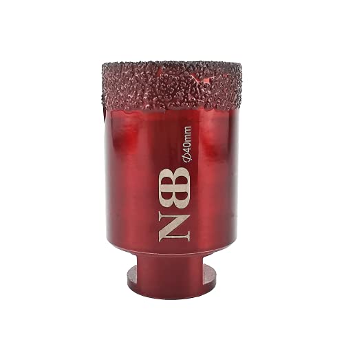 NBB vakuumgelötete Diamant lochsäge mit M14 zum professionellen Trocken- oder Nass bohren auf hartem Porzellan, Keramik, Fliesen, Granit, Marmor, schnell, langlebig, für Winkelschleifer (1,40mm) von NBB