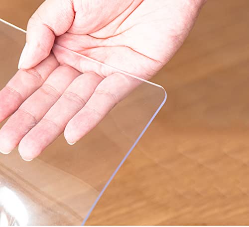 PVC-Tischschutz, transparente Tischdecken, wasserdicht, 1,5 mm dick, abwischbar, Restaurant-Tischläufer (A,40 x 70 cm) von NBKJDSXL