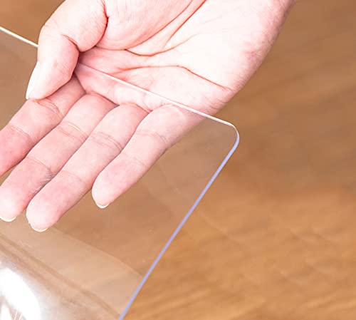 Transparente Tischdecke, 1,5 mm dicke PVC-Tischmatte, transparente Kunststoff-Tischdecke für den Bürogebrauch (1,5 mm, 120 x 120 cm) von NBKJDSXL