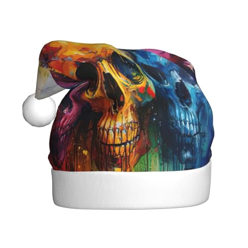 NBRIEU Farbiger Totenkopf-Druck, festliche Dekoration, Weihnachtsmütze, Neujahrsparty-Zubehör und Geschenke NBRIEU Farbiger Totenkopf-Druck, festliche Dekoration, Weihnachtsmütze, Neujahrsparty-Zubehör und Geschenke von NBRIEU