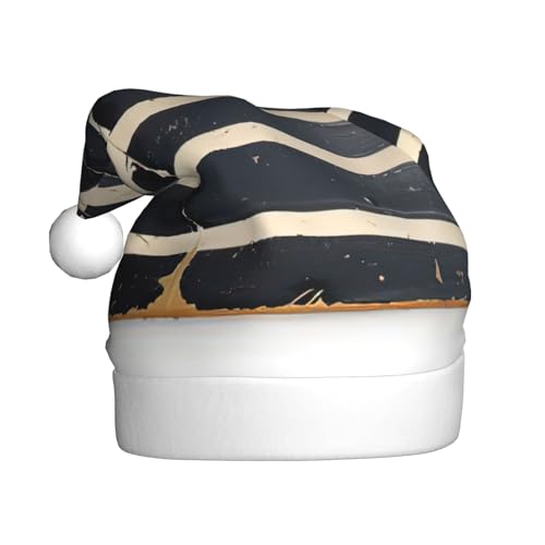 NBRIEU Klassischer Weihnachtsmütze mit schwarzem Druck, Weihnachtsdekoration, für Neujahrsparty NBRIEU Klassischer Weihnachtsmütze mit schwarzem Druck, Weihnachtsdekoration, für Neujahrsparty von NBRIEU