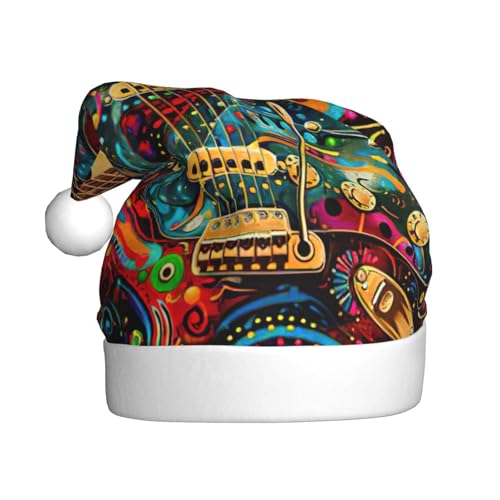 NBRIEU Kunst-Gitarrenmuster-Druck, festliche Dekoration, Weihnachtsmütze, Neujahrsparty-Zubehör und Geschenke NBRIEU Kunst-Gitarrenmuster-Druck, festliche Dekoration, Weihnachtsmütze, Neujahrsparty-Zubehör und Geschenke von NBRIEU