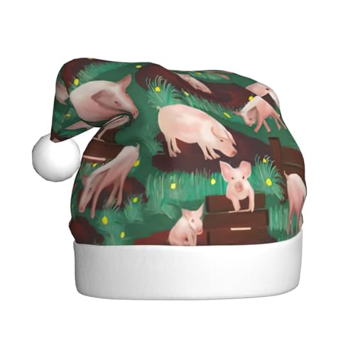 NBRIEU Schweine im Bauernhof-Druck, festliche Dekoration, Weihnachtsmütze, Neujahrsparty-Zubehör und Geschenke NBRIEU Schweine im Bauernhof-Druck, festliche Dekoration, Weihnachtsmütze, Neujahrsparty-Zubehör und Geschenke von NBRIEU