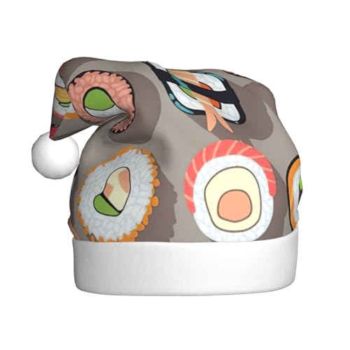 NBRIEU Viele Sushi-Lebensmittel-Aufdruck, festliche Dekoration, Weihnachtsmütze, Neujahrsparty-Zubehör und Geschenke NBRIEU Viele Sushi-Lebensmittel-Aufdruck, festliche Dekoration, Weihnachtsmütze, Neujahrsparty-Zubehör und Geschenke von NBRIEU
