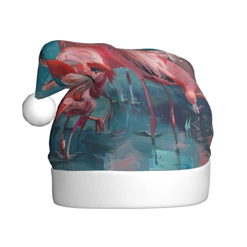 NBRIEU Weihnachtshut mit Flamingo-Druck, festliche Dekoration für Neujahrsparty und Geschenke NBRIEU Weihnachtshut mit Flamingo-Druck, festliche Dekoration für Neujahrsparty und Geschenke von NBRIEU