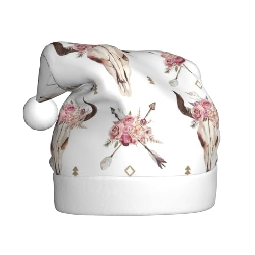 NBRIEU Weihnachtshut mit Stierkopf, Tribal Stier auf weißem Druck, Zubehör und Geschenke für Neujahrsfeiern NBRIEU Weihnachtshut mit Stierkopf, Tribal Stier auf weißem Druck, Zubehör und Geschenke für Neujahrsfeiern von NBRIEU