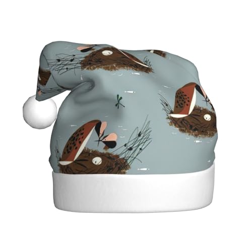 NBRIEU Weihnachtshut mit Vogel-Libellen-Druck, festliche Dekoration, Zubehör und Geschenke für Neujahrspartys NBRIEU Weihnachtshut mit Vogel-Libellen-Druck, festliche Dekoration, Zubehör und Geschenke für Neujahrspartys von NBRIEU