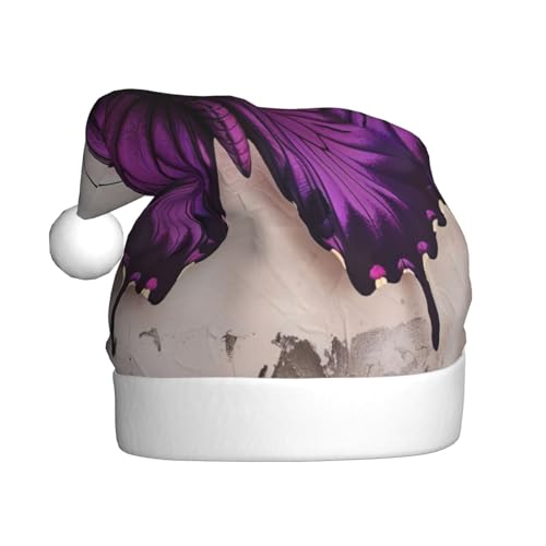 NBRIEU Weihnachtshut mit violettem Schmetterlingsmuster, Partyzubehör und Neujahrsgeschenke NBRIEU Weihnachtshut mit violettem Schmetterlingsmuster, Partyzubehör und Neujahrsgeschenke von NBRIEU
