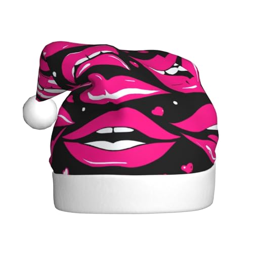 NBRIEU Weihnachtsmütze mit Lippen-Druck, Weihnachtsdekoration und Neujahrsgeschenke NBRIEU Weihnachtsmütze mit Lippen-Druck, Weihnachtsdekoration und Neujahrsgeschenke von NBRIEU