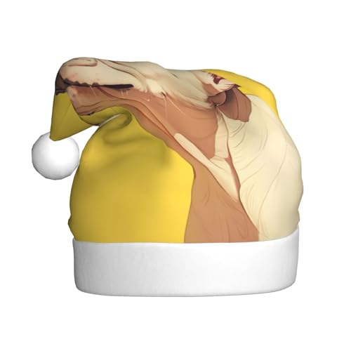 NBRIEU Weihnachtsmütze mit Tiermotiv, französische Bulldogge, Weihnachtsdekoration, Neujahrsparty-Zubehör und Geschenke von NBRIEU
