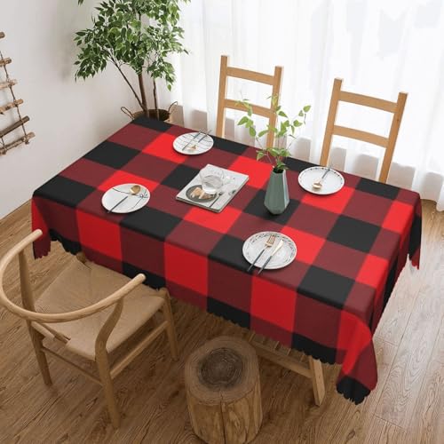 NBSKSDLK Buffalo karierte Tischdecke, rechteckig, wasserdicht, schmutzabweisend, knitterfrei, dekorativ, wiederverwendbar, Polyester-Tischdecken für Hochzeit, Party, Bankett, 137 x 183 cm NBSKSDLK Buffalo karierte Tischdecke, rechteckig, wasserdicht, schmutzabweisend, knitterfrei, dekorativ, wiederverwendbar, Polyester-Tischdecken für Hochzeit, Party, Bankett, 137 x 183 cm von NBSKSDLK