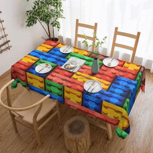NBSKSDLK Bunte Ziegel-Tischdecke, rechteckig, wasserdicht, schmutzabweisend, knitterfrei, dekorativ, wiederverwendbar, Polyester-Tischdecken für Hochzeit, Party, Bankett, 137 x 183 cm NBSKSDLK Bunte Ziegel-Tischdecke, rechteckig, wasserdicht, schmutzabweisend, knitterfrei, dekorativ, wiederverwendbar, Polyester-Tischdecken für Hochzeit, Party, Bankett, 137 x 183 cm von NBSKSDLK