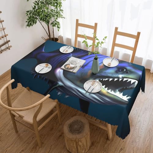 NBSKSDLK Cool Fish Tischdecke, rechteckig, wasserdicht, schmutzabweisend, knitterfrei, dekorativ, wiederverwendbar, Polyester-Tischdecken für Hochzeit, Party, Bankett, 137 x 183 cm NBSKSDLK Cool Fish Tischdecke, rechteckig, wasserdicht, schmutzabweisend, knitterfrei, dekorativ, wiederverwendbar, Polyester-Tischdecken für Hochzeit, Party, Bankett, 137 x 183 cm von NBSKSDLK