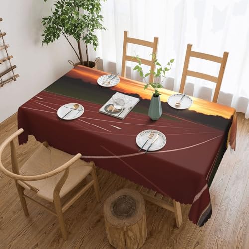 NBSKSDLK Dusk Running Track Tischdecke, rechteckig, wasserdicht, schmutzabweisend, knitterfrei, dekorativ, wiederverwendbar, Polyester-Tischdecken für Hochzeit, Party, Bankett, 137 x 183 cm NBSKSDLK Dusk Running Track Tischdecke, rechteckig, wasserdicht, schmutzabweisend, knitterfrei, dekorativ, wiederverwendbar, Polyester-Tischdecken für Hochzeit, Party, Bankett, 137 x 183 cm von NBSKSDLK