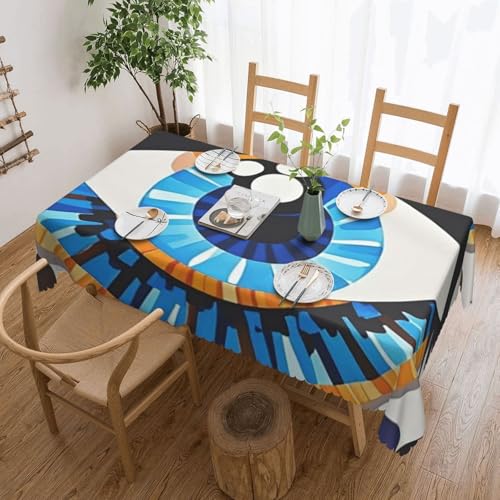 NBSKSDLK Evil Eye Tischdecke, rechteckig, wasserdicht, schmutzabweisend, knitterfrei, dekorativ, wiederverwendbar, Polyester-Tischdecken für Hochzeit, Party, Bankett, 137 x 183 cm NBSKSDLK Evil Eye Tischdecke, rechteckig, wasserdicht, schmutzabweisend, knitterfrei, dekorativ, wiederverwendbar, Polyester-Tischdecken für Hochzeit, Party, Bankett, 137 x 183 cm von NBSKSDLK