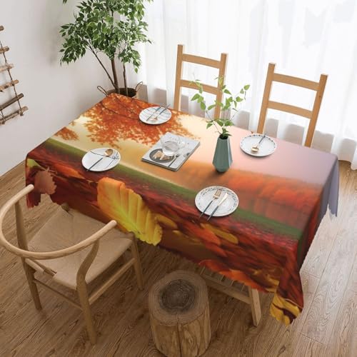 NBSKSDLK Herbst-Tischdecke, rechteckig, wasserdicht, schmutzabweisend, knitterfrei, dekorativ, wiederverwendbar, Polyester-Tischdecken für Hochzeit, Party, Bankett, 137 x 183 cm NBSKSDLK Herbst-Tischdecke, rechteckig, wasserdicht, schmutzabweisend, knitterfrei, dekorativ, wiederverwendbar, Polyester-Tischdecken für Hochzeit, Party, Bankett, 137 x 183 cm von NBSKSDLK