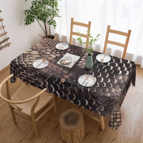 NBSKSDLK Klassische Schlangenhaut-Tischdecke, rechteckig, wasserdicht, schmutzabweisend, knitterfrei, dekorativ, wiederverwendbar, Polyester-Tischdecken für Hochzeit, Party, Bankett, 137 x 183 cm NBSKSDLK Klassische Schlangenhaut-Tischdecke, rechteckig, wasserdicht, schmutzabweisend, knitterfrei, dekorativ, wiederverwendbar, Polyester-Tischdecken für Hochzeit, Party, Bankett, 137 x 183 cm von NBSKSDLK