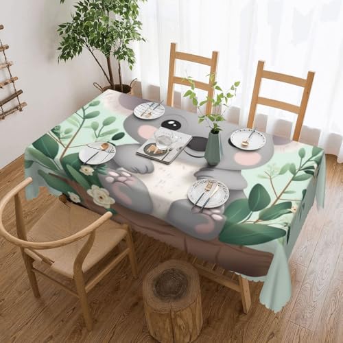 NBSKSDLK Koala Tischdecke, rechteckig, wasserdicht, schmutzabweisend, knitterfrei, dekorativ, wiederverwendbar, Polyester-Tischdecken für Hochzeit, Party, Bankett, 137 x 183 cm NBSKSDLK Koala Tischdecke, rechteckig, wasserdicht, schmutzabweisend, knitterfrei, dekorativ, wiederverwendbar, Polyester-Tischdecken für Hochzeit, Party, Bankett, 137 x 183 cm von NBSKSDLK