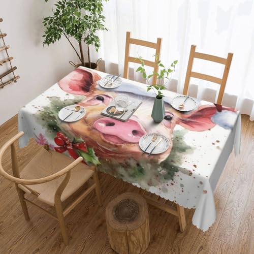 NBSKSDLK Lächelnde Tischdecke, rechteckig, wasserdicht, schmutzabweisend, knitterfrei, dekorativ, wiederverwendbar, Polyester-Tischdecken für Hochzeit, Party, Bankett, 137 x 183 cm NBSKSDLK Lächelnde Tischdecke, rechteckig, wasserdicht, schmutzabweisend, knitterfrei, dekorativ, wiederverwendbar, Polyester-Tischdecken für Hochzeit, Party, Bankett, 137 x 183 cm von NBSKSDLK