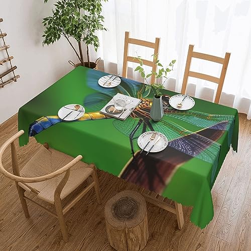 NBSKSDLK Libellen-Tischdecke, rechteckig, wasserdicht, schmutzabweisend, knitterfrei, dekorativ, wiederverwendbar, Polyester-Tischdecken für Hochzeit, Party, Bankett, 137 x 183 cm NBSKSDLK Libellen-Tischdecke, rechteckig, wasserdicht, schmutzabweisend, knitterfrei, dekorativ, wiederverwendbar, Polyester-Tischdecken für Hochzeit, Party, Bankett, 137 x 183 cm von NBSKSDLK