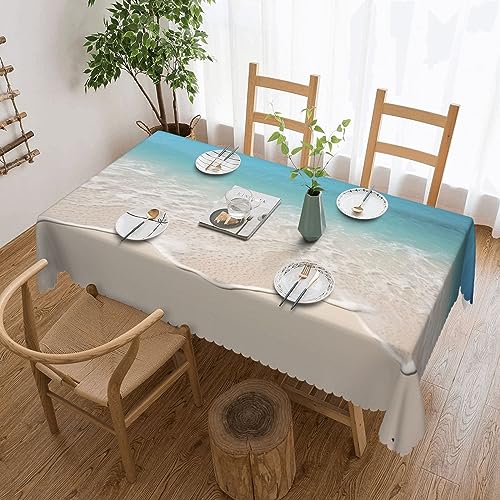 NBSKSDLK Strand-Tischdecke, rechteckig, wasserdicht, schmutzabweisend, knitterfrei, dekorativ, wiederverwendbar, Polyester-Tischdecken für Hochzeit, Party, Bankett, 137 x 183 cm NBSKSDLK Strand-Tischdecke, rechteckig, wasserdicht, schmutzabweisend, knitterfrei, dekorativ, wiederverwendbar, Polyester-Tischdecken für Hochzeit, Party, Bankett, 137 x 183 cm von NBSKSDLK