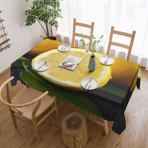 NBSKSDLK Tischdecke, rechteckig, wasserdicht, schmutzabweisend, knitterfrei, dekorativ, wiederverwendbar, Polyester-Tischdecken für Hochzeit, Party, Bankett, 137 x 183 cm, Gelb NBSKSDLK Tischdecke, rechteckig, wasserdicht, schmutzabweisend, knitterfrei, dekorativ, wiederverwendbar, Polyester-Tischdecken für Hochzeit, Party, Bankett, 137 x 183 cm, Gelb von NBSKSDLK