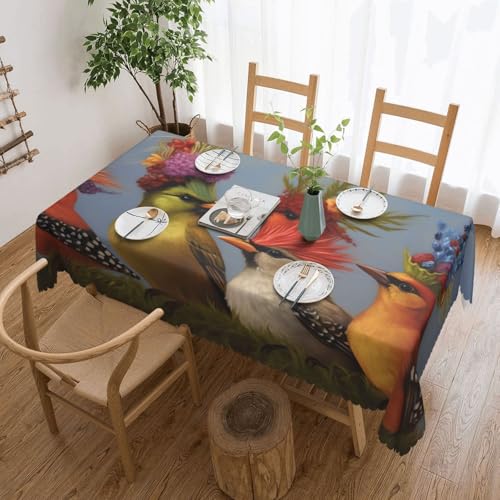 NBSKSDLK Tischdecke, rechteckig, wasserdicht, schmutzabweisend, knitterfrei, dekorativ, wiederverwendbar, Polyester-Tischdecken für Hochzeit, Party, Bankett, 137 x 183 cm NBSKSDLK Tischdecke, rechteckig, wasserdicht, schmutzabweisend, knitterfrei, dekorativ, wiederverwendbar, Polyester-Tischdecken für Hochzeit, Party, Bankett, 137 x 183 cm von NBSKSDLK