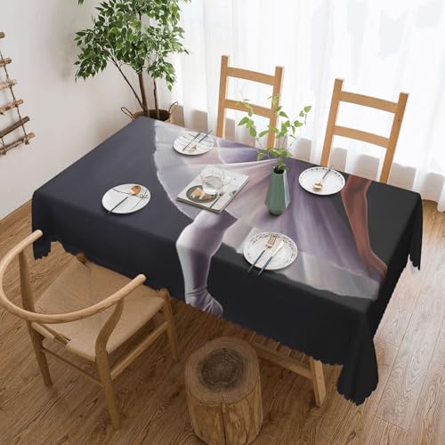 NBSKSDLK Tischdecke, rechteckig, wasserdicht, schmutzabweisend, knitterfrei, dekorativ, wiederverwendbar, Polyester-Tischdecken für Hochzeit, Party, Bankett, 137 x 183 cm NBSKSDLK Tischdecke, rechteckig, wasserdicht, schmutzabweisend, knitterfrei, dekorativ, wiederverwendbar, Polyester-Tischdecken für Hochzeit, Party, Bankett, 137 x 183 cm von NBSKSDLK