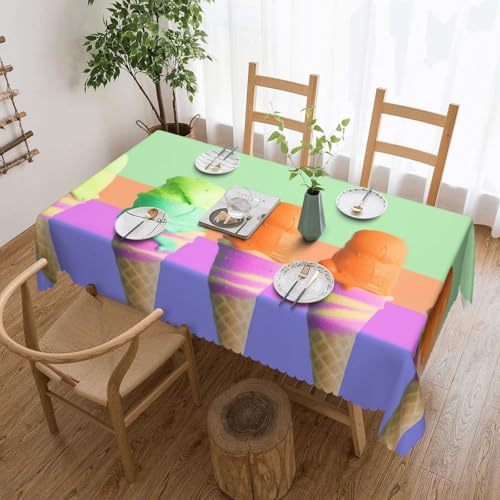 NBSKSDLK Tischdecke mit Regenbogen-Farbverlauf, rechteckig, wasserdicht, schmutzabweisend, knitterfrei, dekorativ, wiederverwendbar, Polyester-Tischdecken für Hochzeit, Party, Bankett, 137 x 183 cm NBSKSDLK Tischdecke mit Regenbogen-Farbverlauf, rechteckig, wasserdicht, schmutzabweisend, knitterfrei, dekorativ, wiederverwendbar, Polyester-Tischdecken für Hochzeit, Party, Bankett, 137 x 183 cm von NBSKSDLK