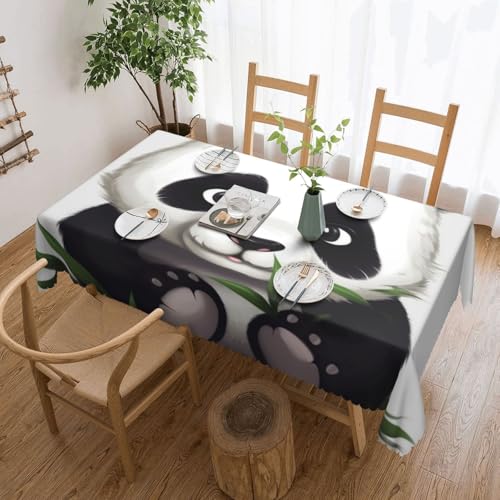 NBSKSDLK Tischdecke mit niedlichem Panda-Motiv, rechteckig, wasserdicht, schmutzabweisend, knitterfrei, dekorativ, wiederverwendbar, Polyester-Tischdecken für Hochzeit, Party, Bankett, 137 x 183 cm NBSKSDLK Tischdecke mit niedlichem Panda-Motiv, rechteckig, wasserdicht, schmutzabweisend, knitterfrei, dekorativ, wiederverwendbar, Polyester-Tischdecken für Hochzeit, Party, Bankett, 137 x 183 cm von NBSKSDLK
