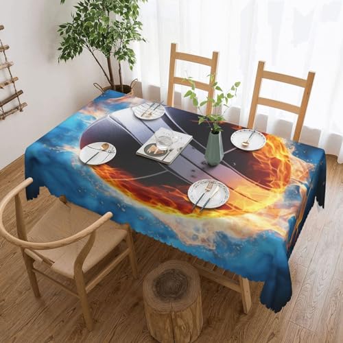 NBSKSDLK Volleyball-Tischdecke, rechteckig, wasserdicht, schmutzabweisend, knitterfrei, dekorativ, wiederverwendbar, Polyester-Tischdecken für Hochzeit, Party, Bankett, 137 x 183 cm NBSKSDLK Volleyball-Tischdecke, rechteckig, wasserdicht, schmutzabweisend, knitterfrei, dekorativ, wiederverwendbar, Polyester-Tischdecken für Hochzeit, Party, Bankett, 137 x 183 cm von NBSKSDLK