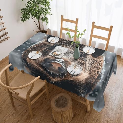 NBSKSDLK Wildschwein-Tischdecke, rechteckig, wasserdicht, schmutzabweisend, knitterfrei, dekorativ, wiederverwendbar, Polyester-Tischdecken für Hochzeit, Party, Bankett, 137 x 183 cm NBSKSDLK Wildschwein-Tischdecke, rechteckig, wasserdicht, schmutzabweisend, knitterfrei, dekorativ, wiederverwendbar, Polyester-Tischdecken für Hochzeit, Party, Bankett, 137 x 183 cm von NBSKSDLK