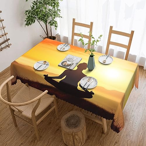 NBSKSDLK Yoga-Meditationstischdecke, rechteckig, wasserdicht, schmutzabweisend, knitterfrei, dekorativ, wiederverwendbar, Polyester-Tischdecken für Hochzeit, Party, Bankett, 137 x 183 cm NBSKSDLK Yoga-Meditationstischdecke, rechteckig, wasserdicht, schmutzabweisend, knitterfrei, dekorativ, wiederverwendbar, Polyester-Tischdecken für Hochzeit, Party, Bankett, 137 x 183 cm von NBSKSDLK