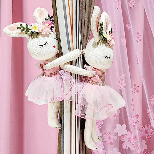 NC Vorhang-Raffhalter, Cartoon-Tier-Vorhangschnalle, Affe, Rosa, Plüsch und Fleece, Fabric, 2 Stück von Ewbob
