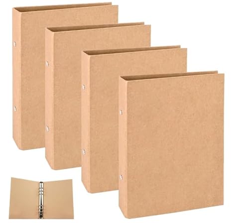 4 Stück Ringbuch A5 Nachfüllbar Kraftpapier 23.3 x 17.5 cm Binder mit 3.8cm Buchrücken A5 Ringbuch mit 6 Ringen für Füllpapier Notebook Schulbüro Schreibwarenbedarf 4 Stück Ringbuch A5 Nachfüllbar Kraftpapier 23.3 x 17.5 cm Binder mit 3.8cm Buchrücken A5 Ringbuch mit 6 Ringen für Füllpapier Notebook Schulbüro Schreibwarenbedarf von NCCHDZSW