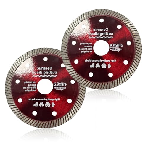 2 Stück Diamantscheibe 115mm, Universal Extra Dünne Diamanttrennscheibe Trennen und Schneiden Winkelschleifer-Trennscheibe für Fliesen Keramik Marmor 2 Stück Diamantscheibe 115mm, Universal Extra Dünne Diamanttrennscheibe Trennen und Schneiden Winkelschleifer-Trennscheibe für Fliesen Keramik Marmor von NCOALE