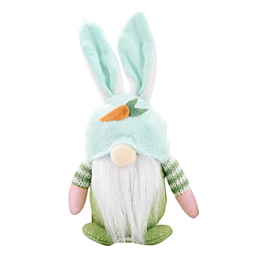 NCQiFei Ostern Deko Wichtel Handgemachte, Plüsch Osterhasen Zwerg, Frühlingdeko Handgemachte Osterpuppe Geschenke Osternschmuck, Hase Deko Tischdekoration, Decorations Innen Draußen (4-b) von NCQiFei