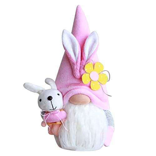 Ostern Deko Wichtel Handgemachte, Plüsch Osterhasen Zwerg, Frühlingdeko Handgemachte Osterpuppe Geschenke Osternschmuck, Hase Deko Tischdekoration, Decorations Innen Draußen (Green With Pink Accents) Ostern Deko Wichtel Handgemachte, Plüsch Osterhasen Zwerg, Frühlingdeko Handgemachte Osterpuppe Geschenke Osternschmuck, Hase Deko Tischdekoration, Decorations Innen Draußen (Green With Pink Accents) von NCQiFei