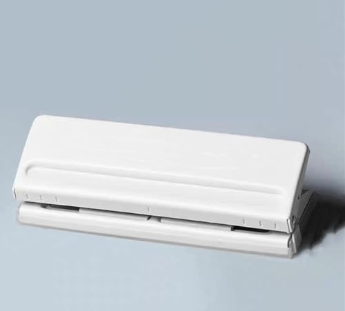 6 Fach Weiß Locher Binder Puncher für A3/A4/A5,Desktop Punch Verstellbarer Abstände Locher aus Metall Binder Locher Papierkarten Foto Bindungs Locher Maschine für B3 B4 von NCRGB