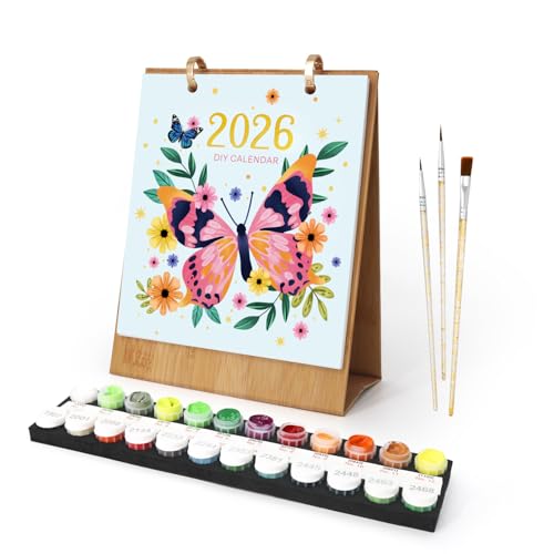 NCTCITY Malen Nach Zahlen Kalender 2026, DIY Wandkalender 2026 zum Aufstellen, Schreibtischkalender mit Pinsels Und Acrylfarbe, für Geschenke und Dekoration Zu Hause NCTCITY Malen Nach Zahlen Kalender 2026, DIY Wandkalender 2026 zum Aufstellen, Schreibtischkalender mit Pinsels Und Acrylfarbe, für Geschenke und Dekoration Zu Hause von NCTCITY