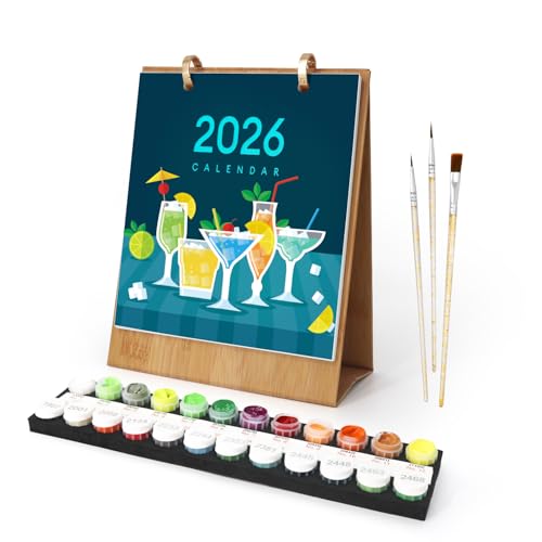 NCTCITY Malen Nach Zahlen Kalender 2026, DIY Wandkalender 2026 zum Aufstellen, Schreibtischkalender mit Pinsels Und Acrylfarbe, für Geschenke und Dekoration Zu Hause NCTCITY Malen Nach Zahlen Kalender 2026, DIY Wandkalender 2026 zum Aufstellen, Schreibtischkalender mit Pinsels Und Acrylfarbe, für Geschenke und Dekoration Zu Hause von NCTCITY