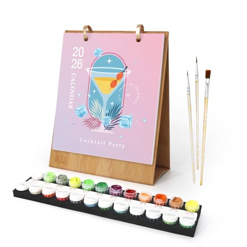 NCTCITY Malen Nach Zahlen Kalender 2026, DIY Wandkalender 2026 zum Aufstellen, Schreibtischkalender mit Pinsels Und Acrylfarbe, für Geschenke und Dekoration Zu Hause NCTCITY Malen Nach Zahlen Kalender 2026, DIY Wandkalender 2026 zum Aufstellen, Schreibtischkalender mit Pinsels Und Acrylfarbe, für Geschenke und Dekoration Zu Hause von NCTCITY