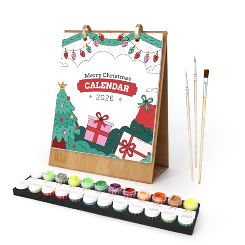 NCTCITY Malen Nach Zahlen Kalender 2026, DIY Wandkalender 2026 zum Aufstellen, Schreibtischkalender mit Pinsels Und Acrylfarbe, für Geschenke und Dekoration Zu Hause NCTCITY Malen Nach Zahlen Kalender 2026, DIY Wandkalender 2026 zum Aufstellen, Schreibtischkalender mit Pinsels Und Acrylfarbe, für Geschenke und Dekoration Zu Hause von NCTCITY