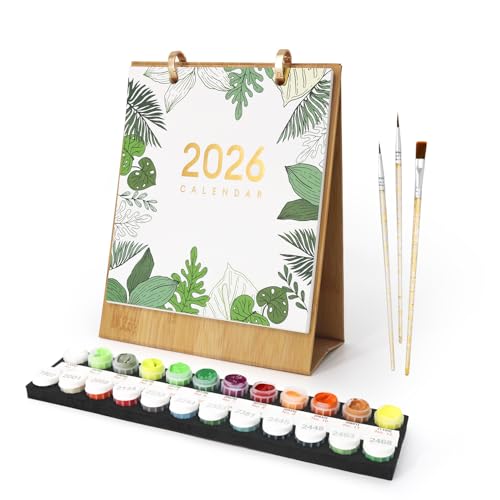NCTCITY Malen Nach Zahlen Kalender 2026, DIY Wandkalender 2026 zum Aufstellen, Schreibtischkalender mit Pinsels Und Acrylfarbe, für Geschenke und Dekoration Zu Hause NCTCITY Malen Nach Zahlen Kalender 2026, DIY Wandkalender 2026 zum Aufstellen, Schreibtischkalender mit Pinsels Und Acrylfarbe, für Geschenke und Dekoration Zu Hause von NCTCITY