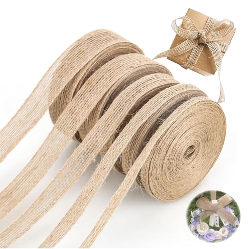 NCZCDZSW Juteband 5 Rollen Juteband Breit 0,6/1/1,5/2/2,5 cm Jute Band Vintage Geschenkband Sackleinen Band Dekoband Burlap Band für DIY Handwerk Weihnachten Deko Hochzeit Party Basteln Geschenkband NCZCDZSW Juteband 5 Rollen Juteband Breit 0,6/1/1,5/2/2,5 cm Jute Band Vintage Geschenkband Sackleinen Band Dekoband Burlap Band für DIY Handwerk Weihnachten Deko Hochzeit Party Basteln Geschenkband von NCZCDZSW
