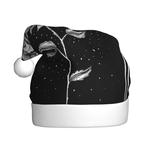 NDDCEDEW Schöne Rose bedruckte Weihnachtsmütze für Erwachsene, Unisex, Weihnachtsmütze, lustiger Urlaubsmütze für Weihnachten, niedlicher festlicher Hut für Weihnachten NDDCEDEW Schöne Rose bedruckte Weihnachtsmütze für Erwachsene, Unisex, Weihnachtsmütze, lustiger Urlaubsmütze für Weihnachten, niedlicher festlicher Hut für Weihnachten von NDDCEDEW