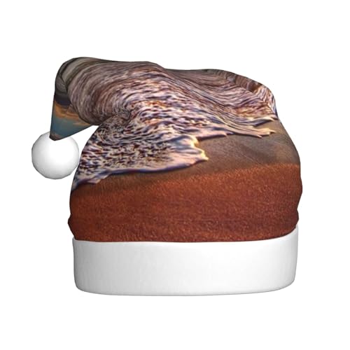 NDDCEDEW Weihnachtsmütze für Erwachsene, Unisex, mit Sonnenaufgang und weißem Wellenmuster, lustiger Weihnachtsmütze, niedlicher festlicher Hut für Weihnachten NDDCEDEW Weihnachtsmütze für Erwachsene, Unisex, mit Sonnenaufgang und weißem Wellenmuster, lustiger Weihnachtsmütze, niedlicher festlicher Hut für Weihnachten von NDDCEDEW