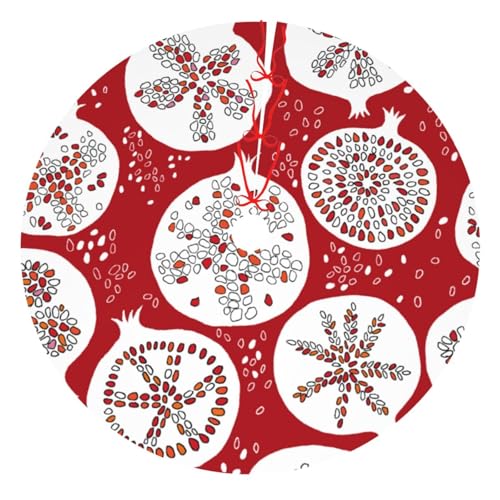 Weihnachtsdekoration, Baumrock, 76,2 cm, Granatapfelgemälde, Druck, verdickte Baumröcke, Matte für Urlaubsparty Weihnachtsdekoration, Baumrock, 76,2 cm, Granatapfelgemälde, Druck, verdickte Baumröcke, Matte für Urlaubsparty von NDDCEDEW