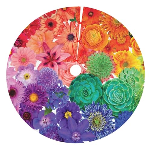 Weihnachtsdekoration Baumrock 76,2 cm / 91,4 cm / 121,9 cm, Regenbogenblumen-Druck, verdickte Baumröcke, Matte für Urlaubsparty Weihnachtsdekoration Baumrock 76,2 cm / 91,4 cm / 121,9 cm, Regenbogenblumen-Druck, verdickte Baumröcke, Matte für Urlaubsparty von NDDCEDEW